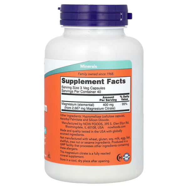 Magnesium Citrate, 400mg - 120 vcaps