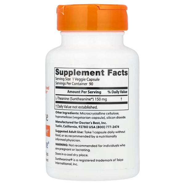L-Theanine with Suntheanine, 150mg - 90 vcaps