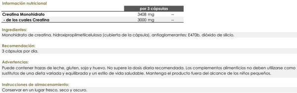Creatine Capsules — 100 cápsulas