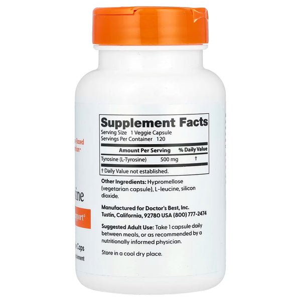 L-Tyrosine, 500mg - 120 vcaps