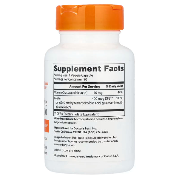 Fully Active Folate 400 with Quatrefolic, 400mcg - 90 vcaps