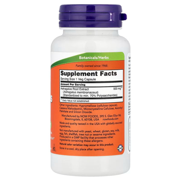 Astragalus Extract, 500mg — 90 cápsulas vegetales