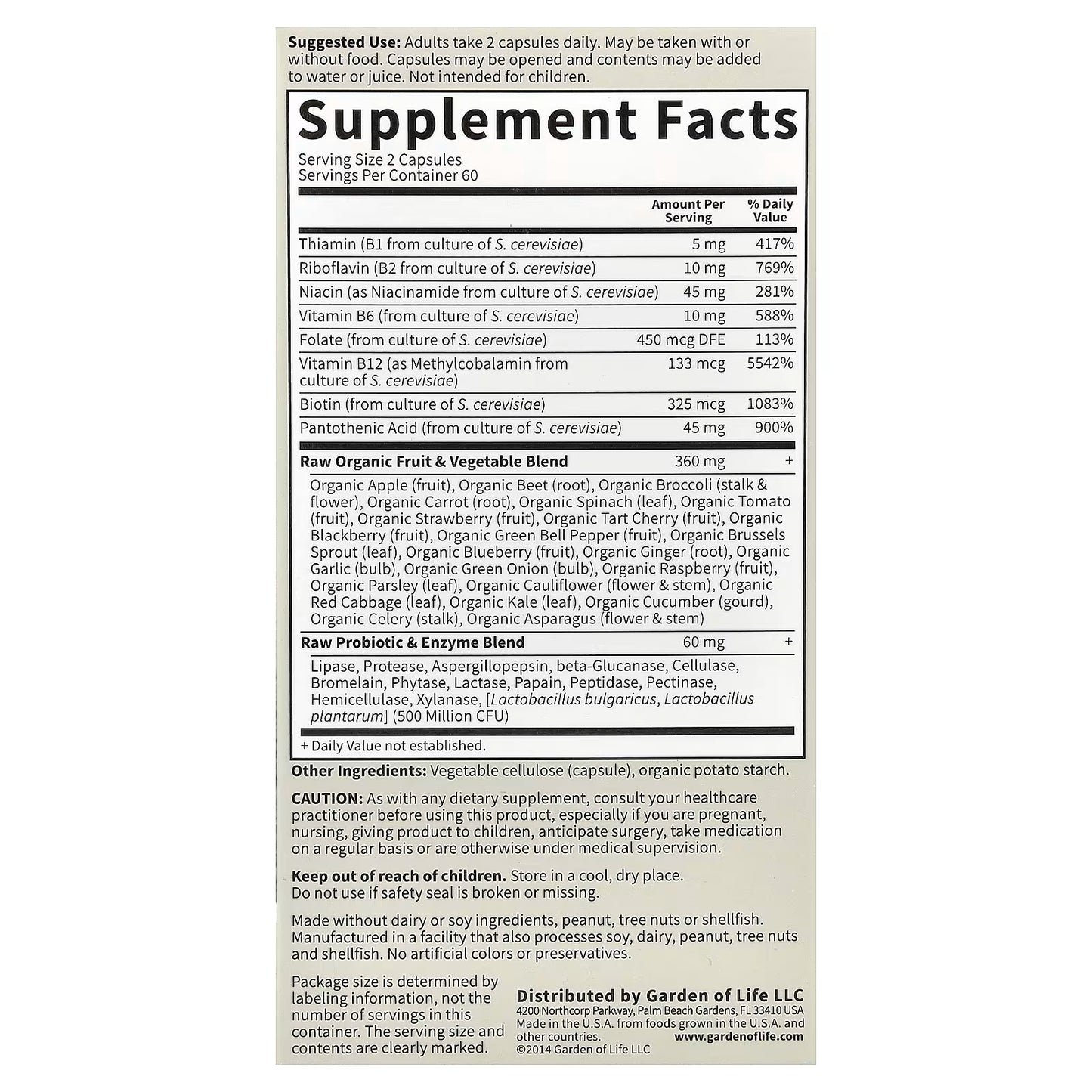 Vitamin Code Raw B-Complex - 60 vegan caps