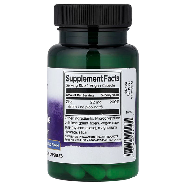 Zinc Picolinate Body Preferred Form, 22mg - 60 caps