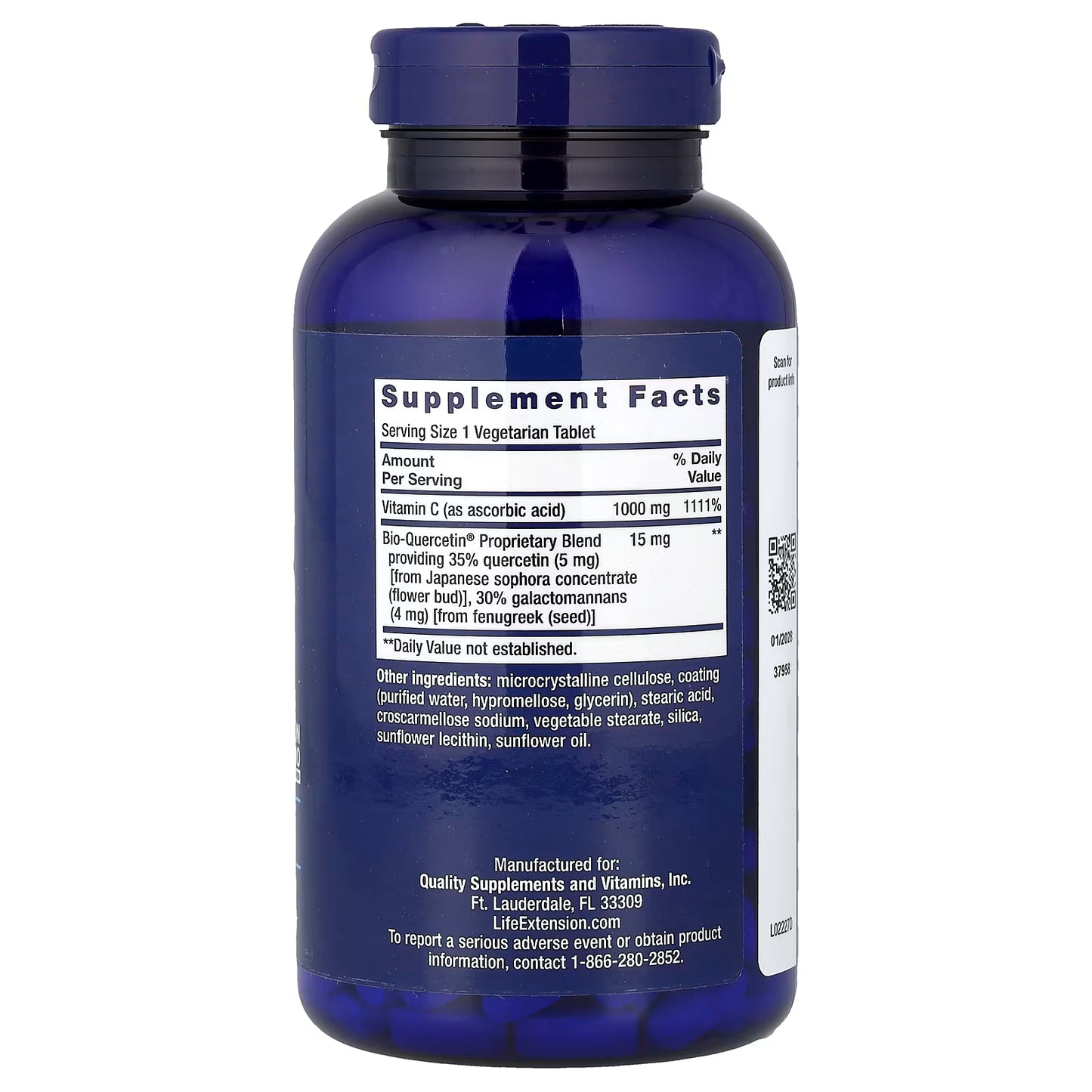 Vitamin C and Quercetin - 60 vegetarian tablets