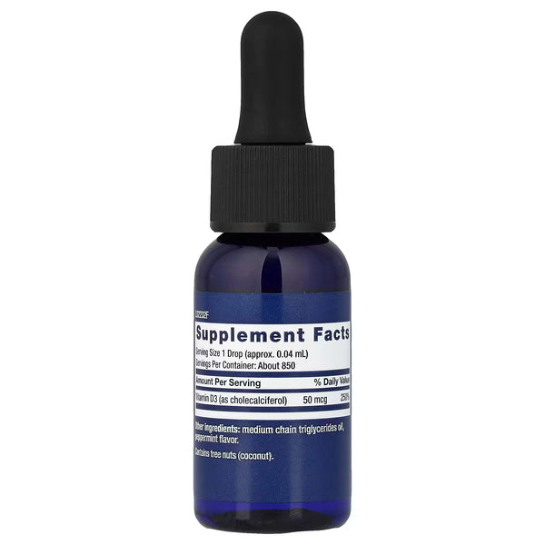 Liquid Vitamin D3, 50mcg (Mint) - 29 ml.