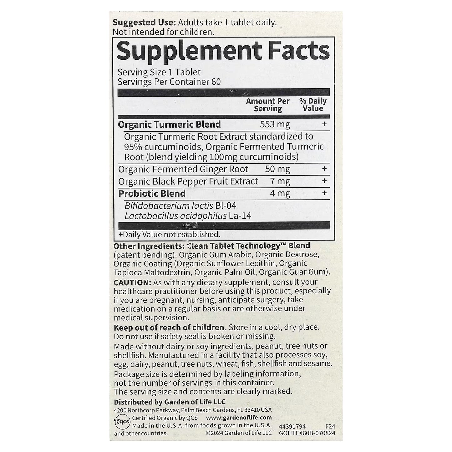 Mykind Extra Strength Turmeric - 60 vegan tablets