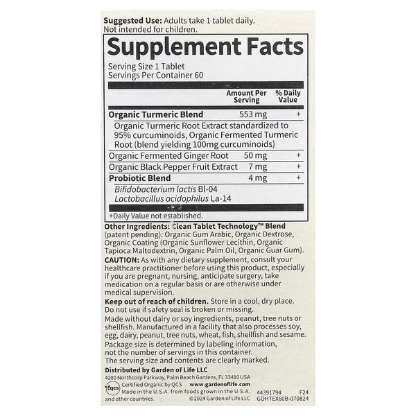 Mykind Extra Strength Turmeric - 60 vegan tablets
