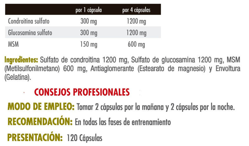 Glucosamine Chondroitin — 120 cápsulas