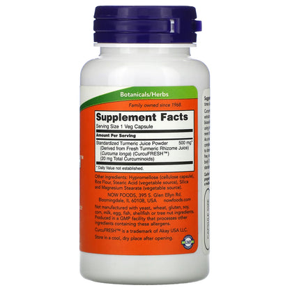 CurcuFRESH Curcumin, Capsules — 60 cápsulas vegetales