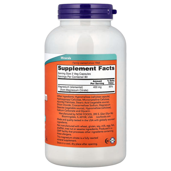 Magnesium Citrate, 400mg - 240 vcaps
