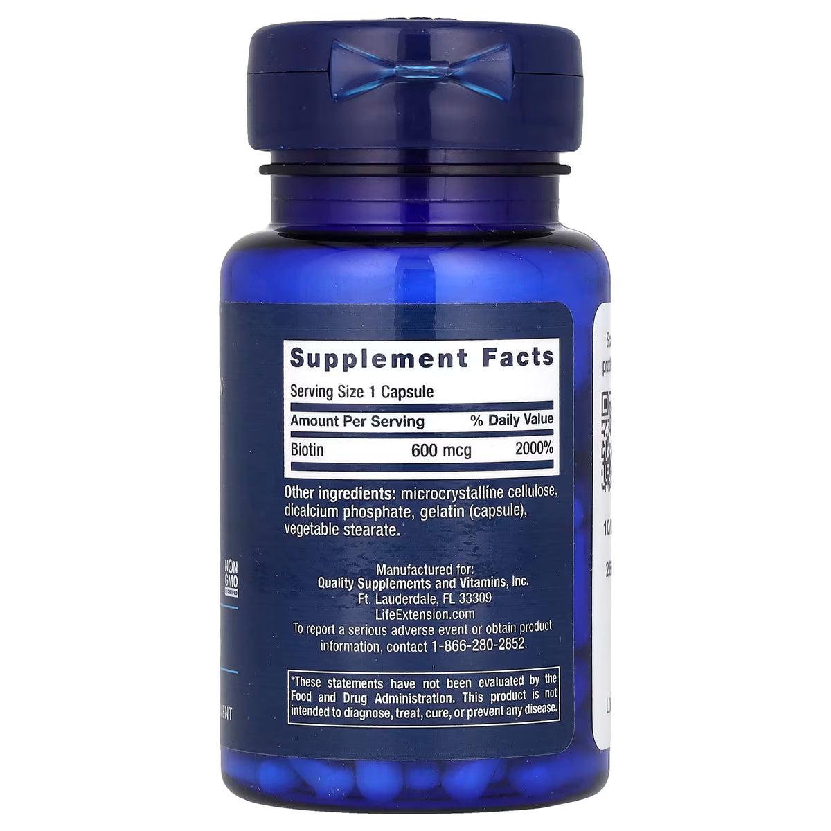 Biotine, 600 mcg - 100 gélules