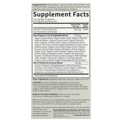 Vitamin Code Raw Vitamin C - 120 vegan caps
