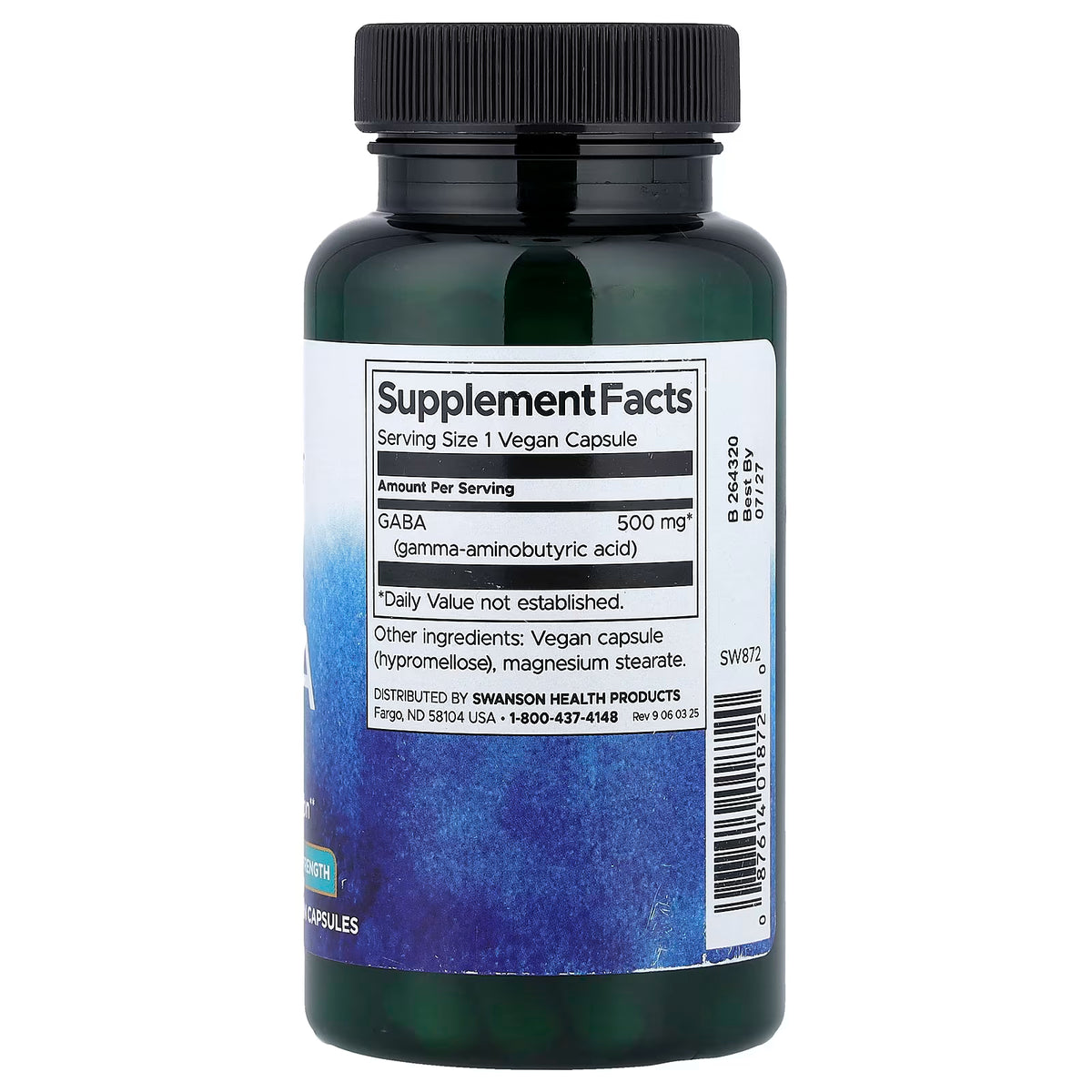 GABA, 500 mg - 100 gélules