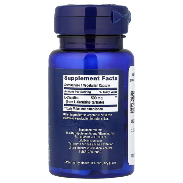 L-Carnitine, 500mg - 30 vcaps