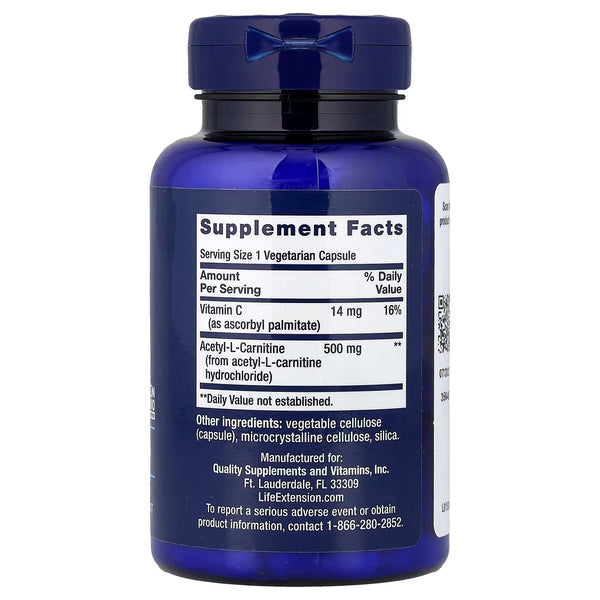 Acetyl-L-Carnitine, 500mg - 100 vcaps