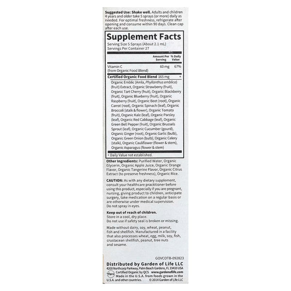 Mykind Vitamin C Spray - 58 ml.