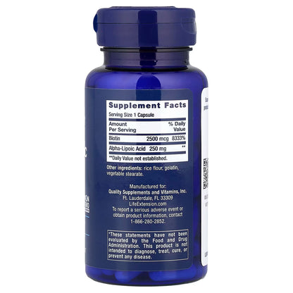 Alpha-Lipoic Acid with Biotin - 60 caps