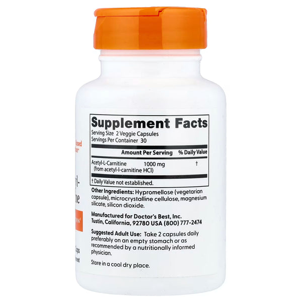 Acetyl L-Carnitine, 500mg  - 60 vcaps