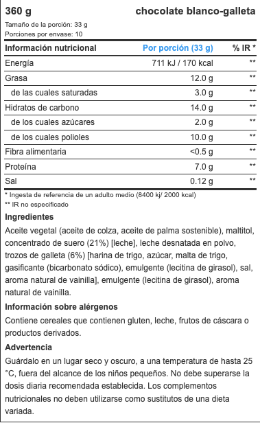 Protein Spread, White Chocolate Cookie - 360g