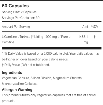 L-Carnitine - 120 caps