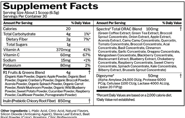 Fruits & Greens, Mixed Berry - 195g