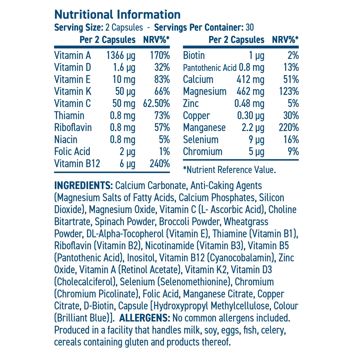 Solutions Greens Multivitamin - 60 caps