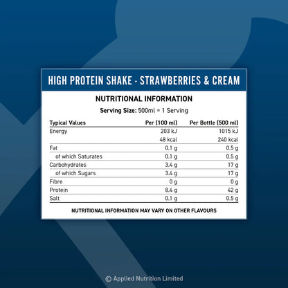 High Protein Shake - 8 x 500 ml.