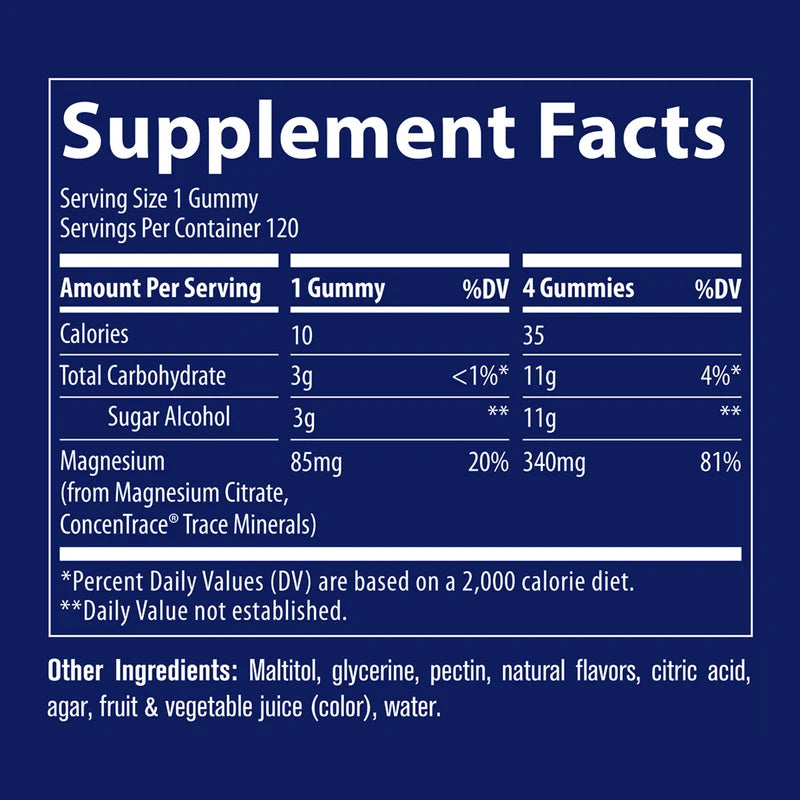 Magnesium Gummies - 120 gummies