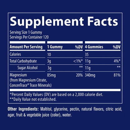 Magnesium Gummies - 120 gummies