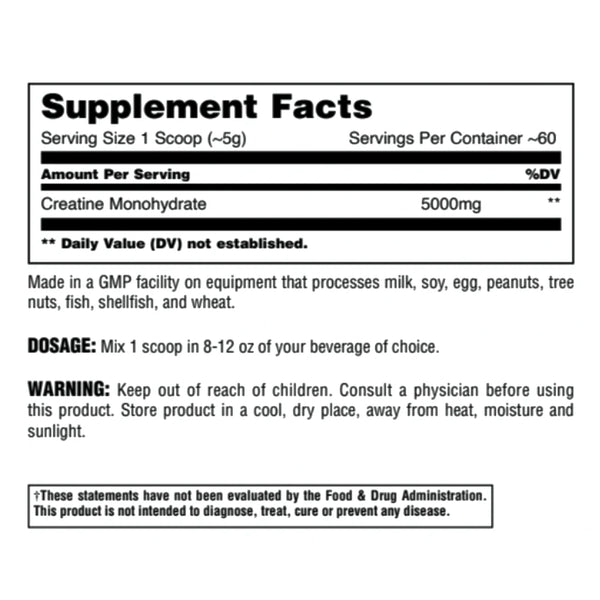 Creatine Powder, Unflavored - 500g