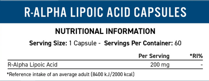R-Acide alpha-lipoïque - 60 gélules