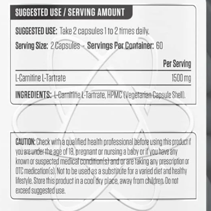 L-Carnitine, 1500mg - 120 caps