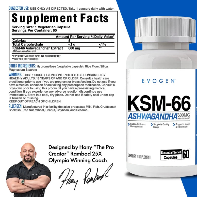 KSM-66 Ashwagandha — 60 cápsulas
