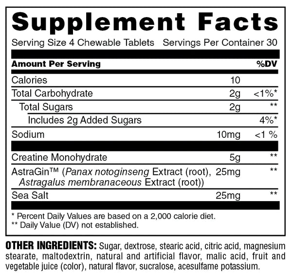 Animal Creatine Chews, Lemon Ice - 120 chewable tablets