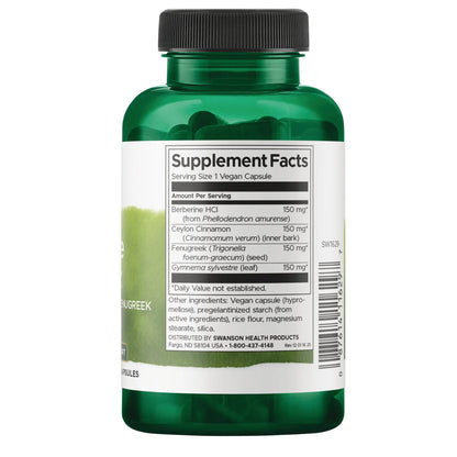 Berberine Complex with Cinnamon, Gymnema & Fenugreek - 90 vcaps