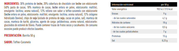 Joe's Crispy Protein Bar · Toffee Caramel — 12 × 50 g