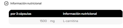 L-Carnitine Capsules — 100 cápsulas