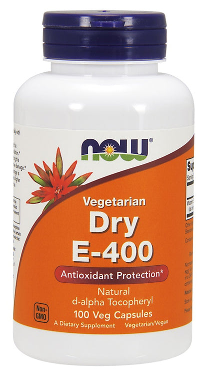 Vitamine E-400 sèche, végétarienne - 100 gélules végétales