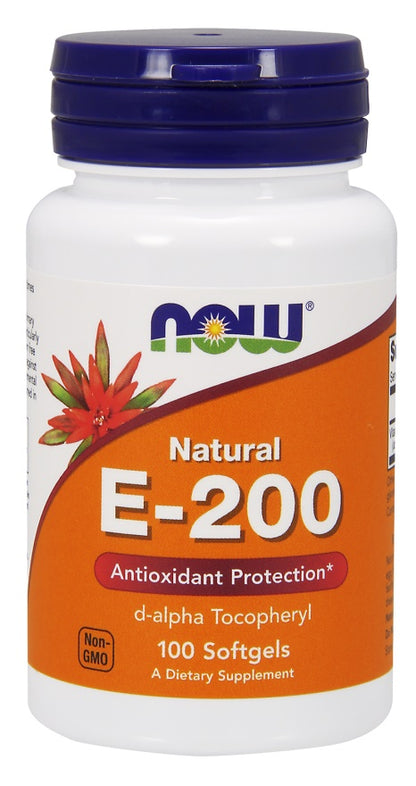 Vitamine E-200, naturelle - 100 gélules