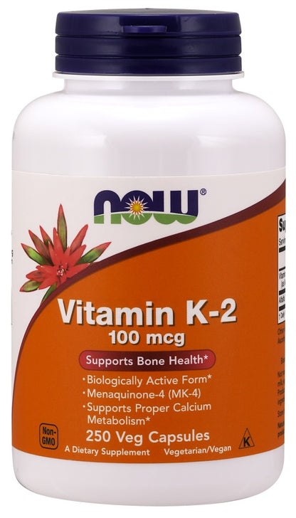 Vitamine K-2, 100 mcg - 250 gélules végétales