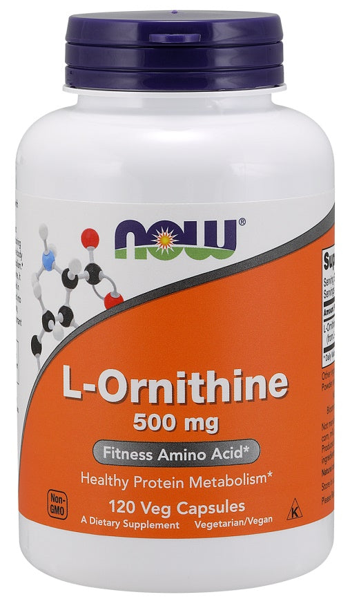 L-Ornithine, 500mg — 120 cápsulas vegetales