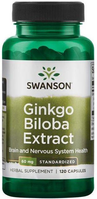 Extrait de Ginkgo Biloba, 60 mg - 120 gélules