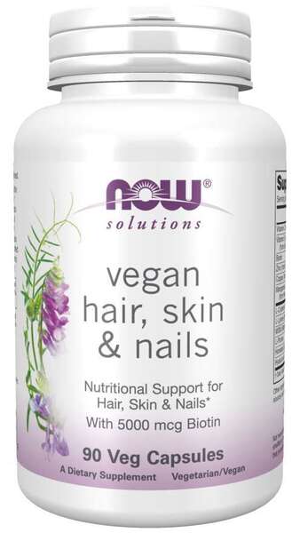 Vegan Hair, Skin & Nails — 90 cápsulas vegetales