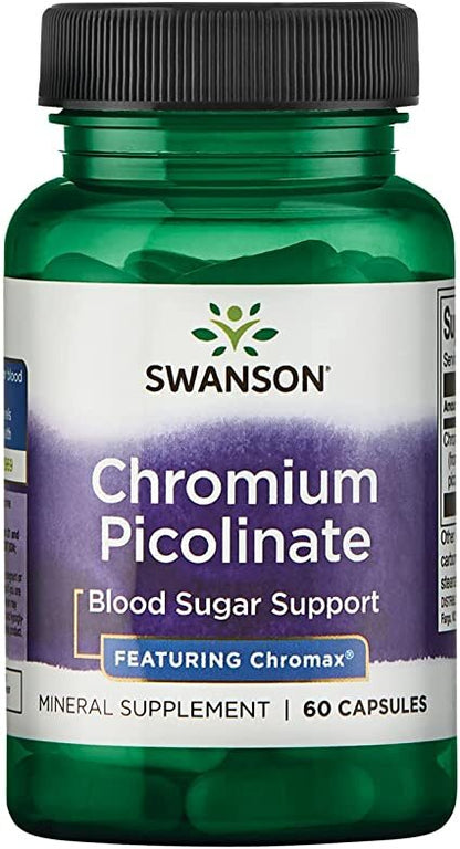 Picolinate de chrome avec Chromax, 200 mcg - 60 gélules