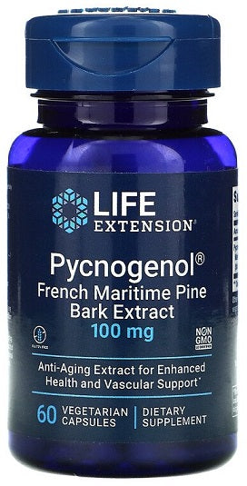 Extrait d'écorce de pin maritime français Pycnogenol, 100 mg - 60 gélules végétales