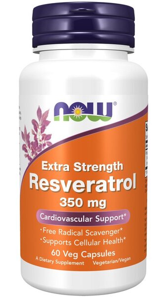 Resveratrol, Extra Strength 350mg — 60 cápsulas vegetales