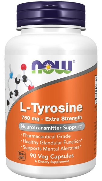 L-Tyrosine, Force Extra 750 mg - 90 gélules végétales