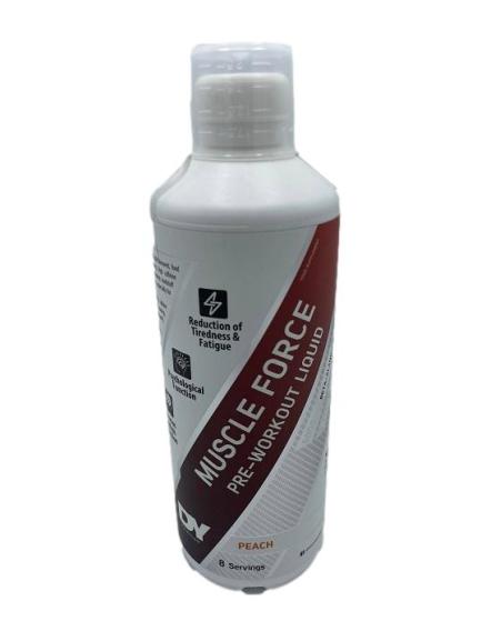 Muscle Force Liquid Pre-Workout - 500 ml. - Melocotón