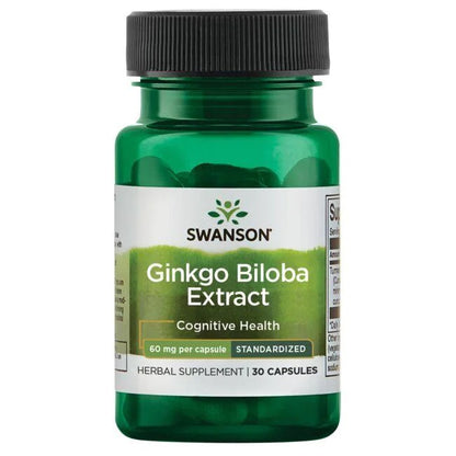 Extrait de Ginkgo Biloba, 60 mg - 30 gélules